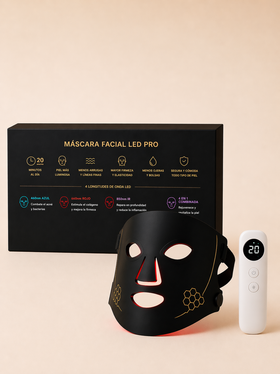 Máscara facial LED PRO